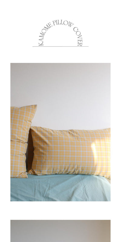 Kamome yellow pillow cover