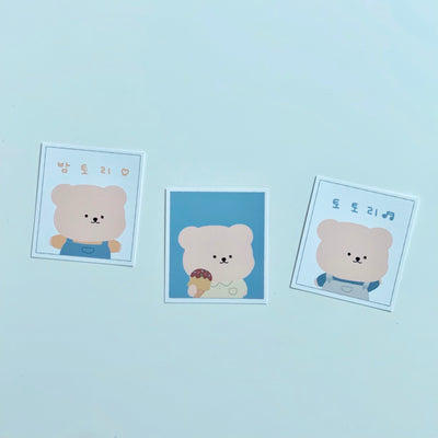 Kuri Bear ID Photo Removable Sticker