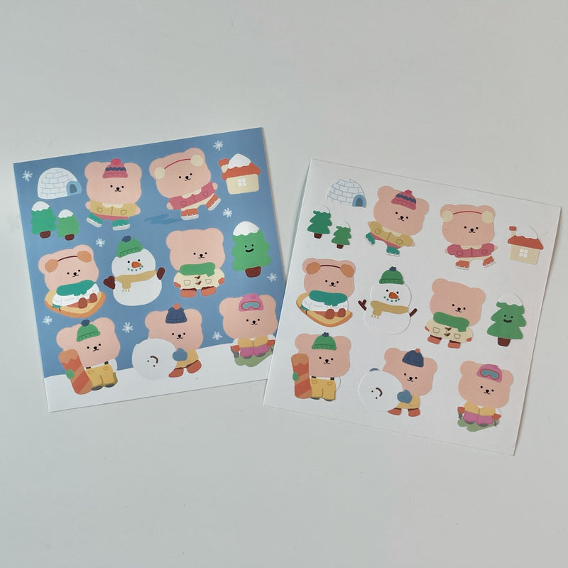 winter play stickers