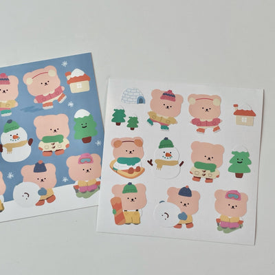 winter play stickers