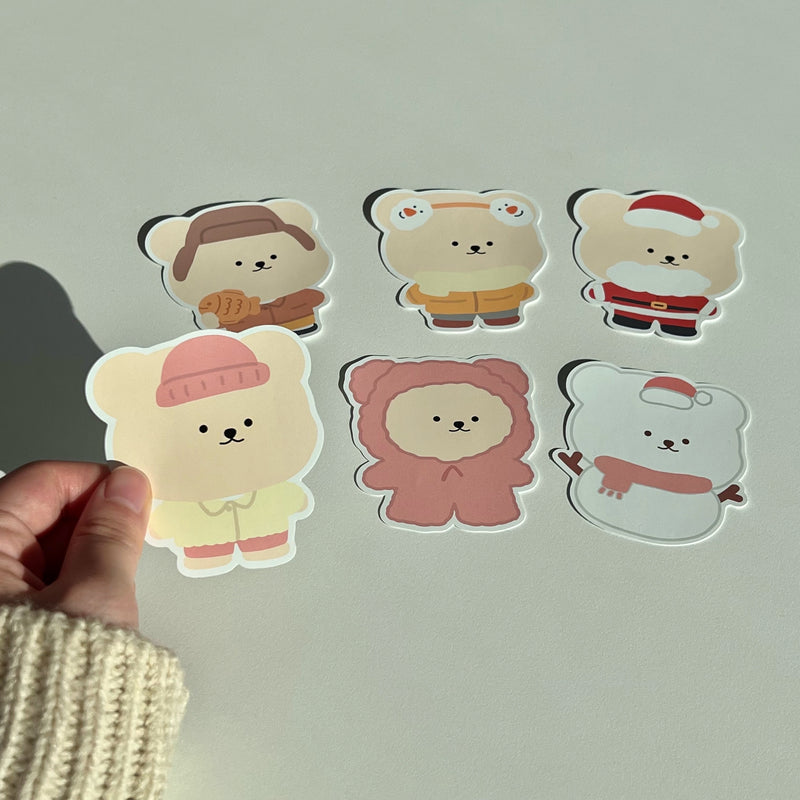 Kuri Bear Removable Peace Sticker 6 types