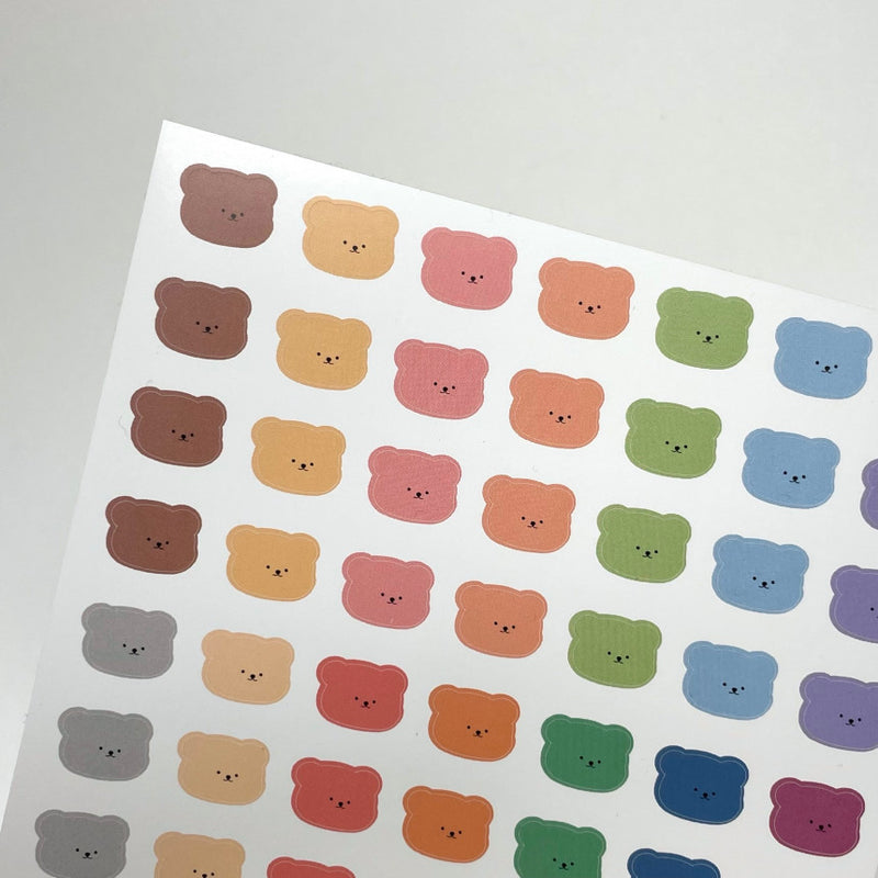 Rainbow chestnut bear removable sticker