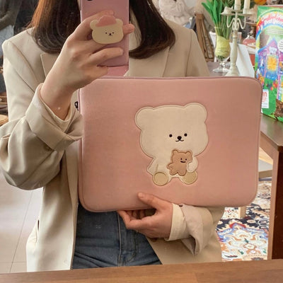 [POMOUL] Kuri Bear Cookie Bear Laptop Case