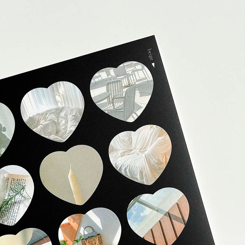 Beige heart Photo Studio Sticker