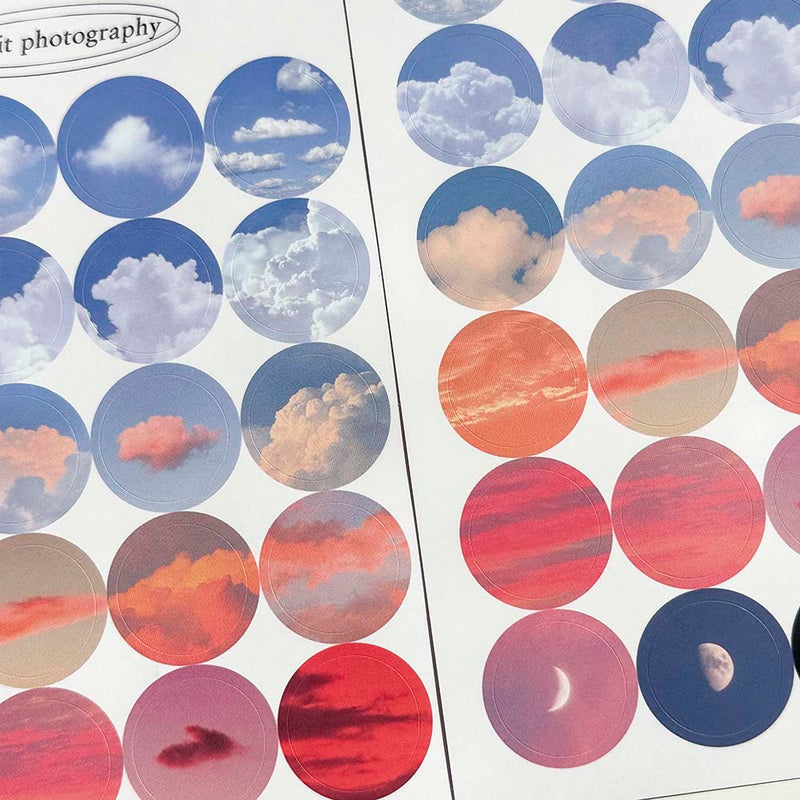 Emotional Photo Round Sticker (Sky)