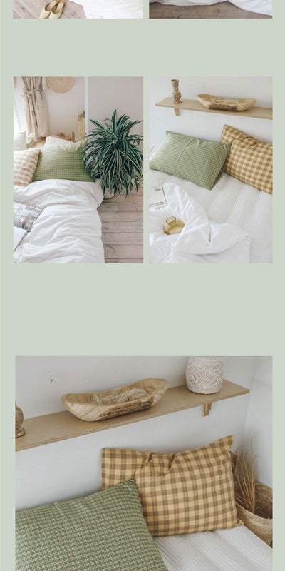 Olive pillow cover