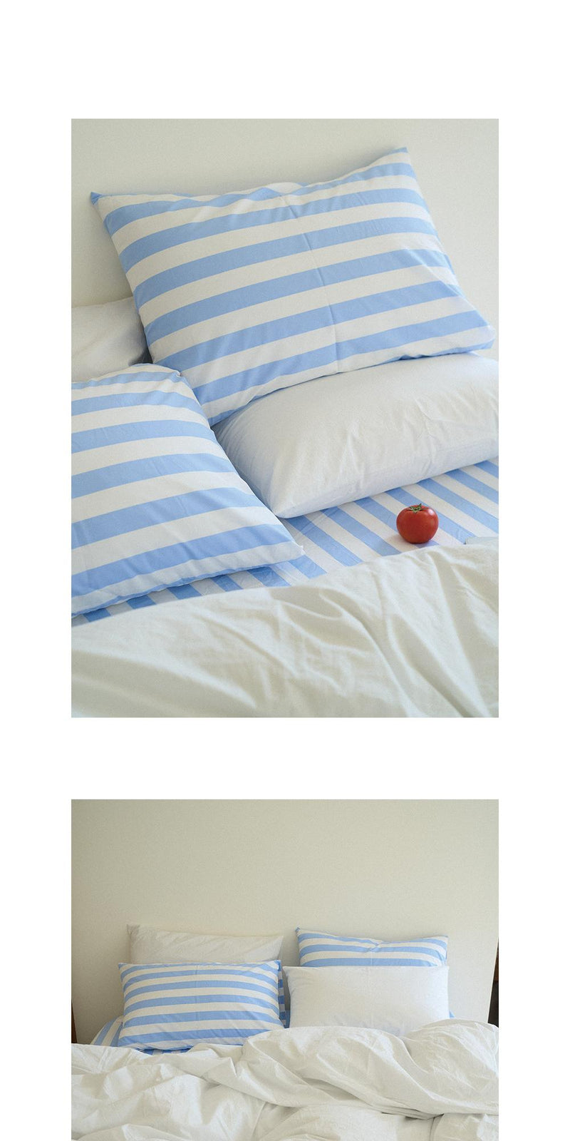 Light Blue Panne Pillow Cover