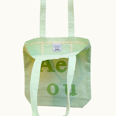 [HONEY LAND] Aeiou Logo Bag (Cotton 100%) Avocado 