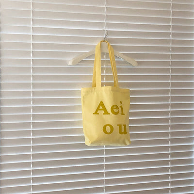 Aeiou Logo Bag (Cotton 100%) Banana Milk