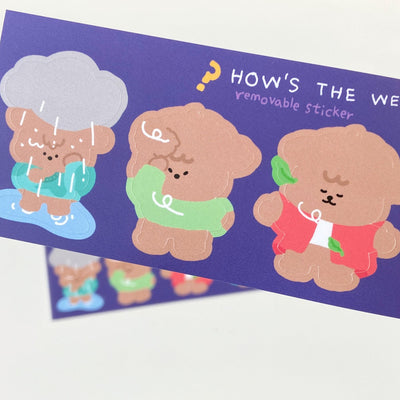 How is the weather today? removable sticker