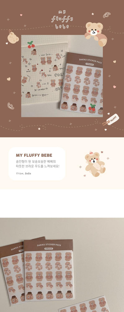 [HOLIDAY TIME] Diary Deco Sticker Pack Fluffy bebe