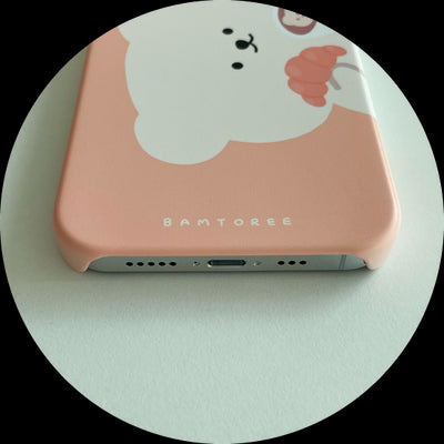 Chestnut Bear Donut / Bread Smartphone Case 2 Types