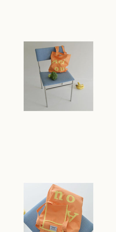 Aeiou Logo Bag (100% Cotton) Papaya