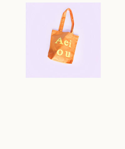 Aeiou Logo Bag (Cotton100%) Papaya