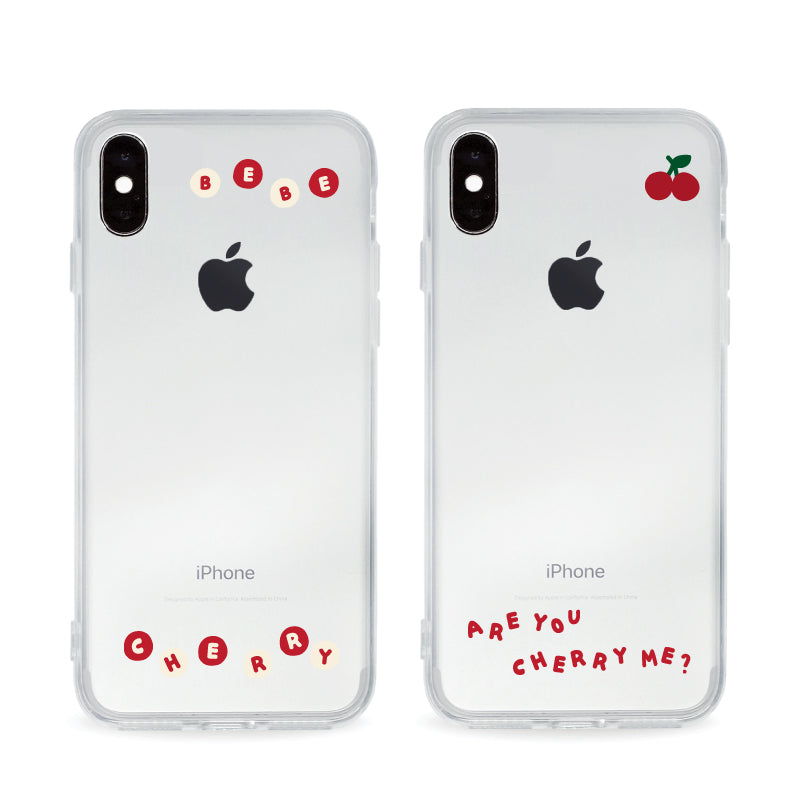 cherry alphabet deco smartphone case