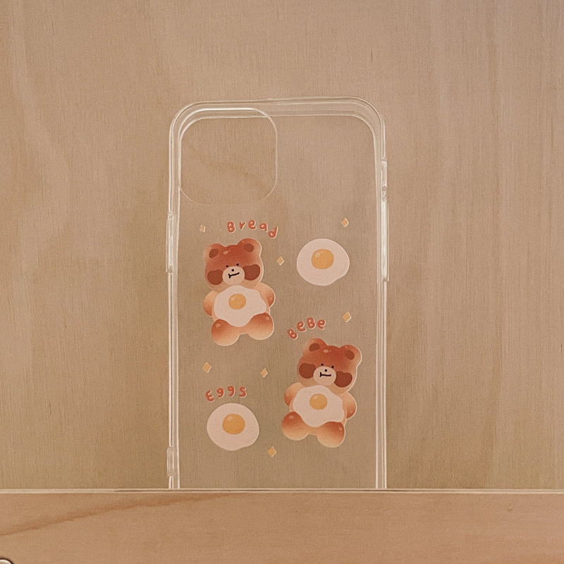 Fried egg bread smartphone case