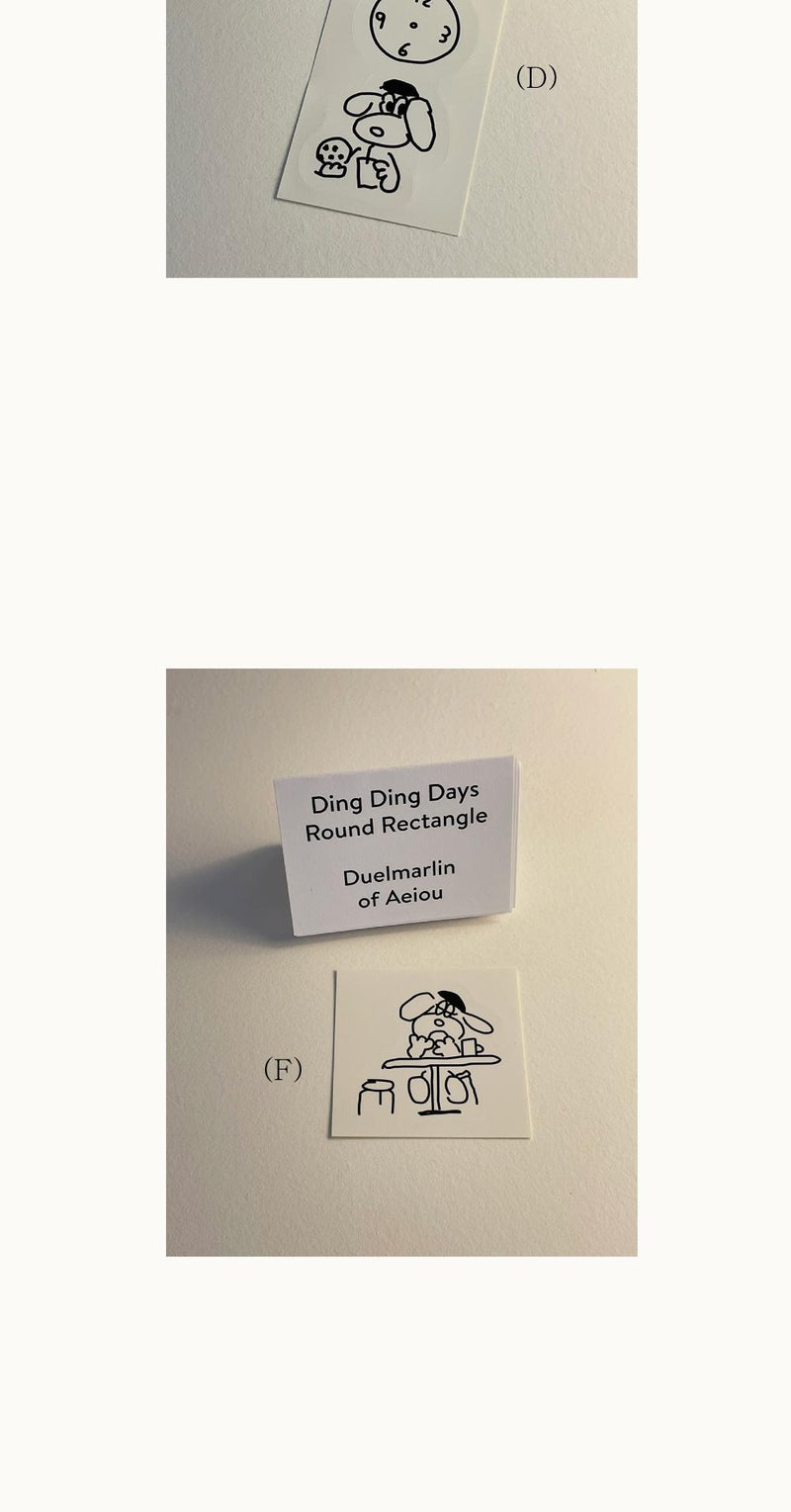 [ROOM 618] Ding Ding Days ステッカー／Round Rectangle 6枚セット