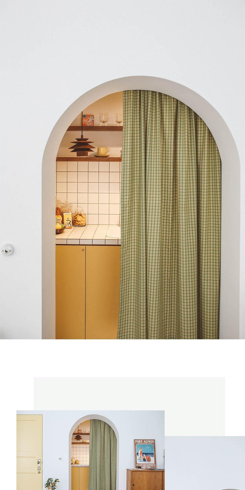 Olive curtain