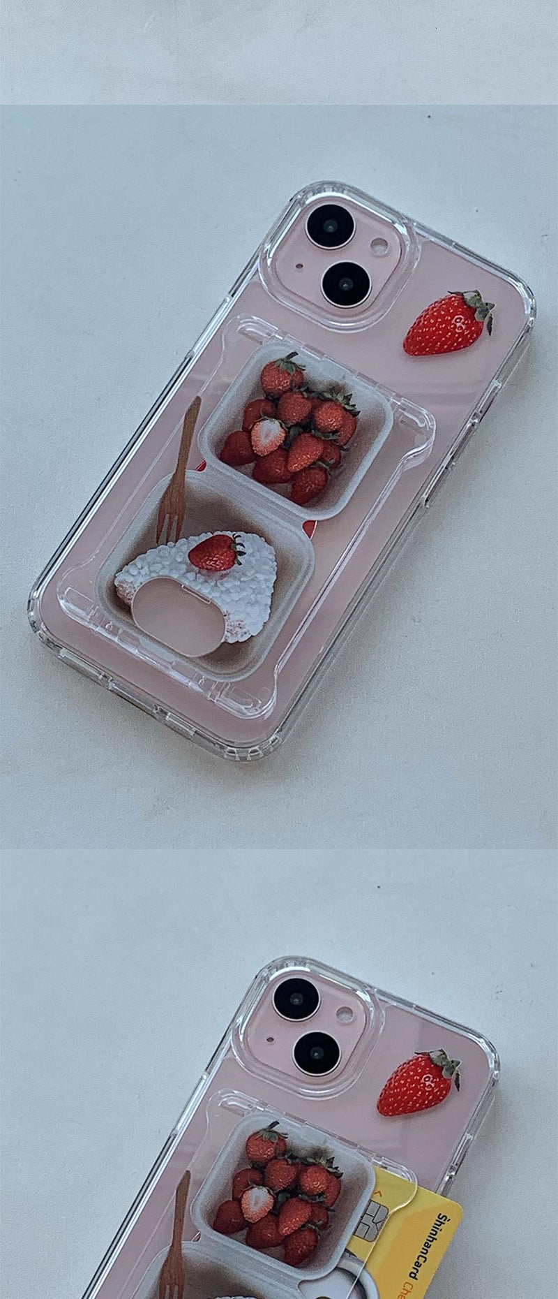 strawberry cake card holder