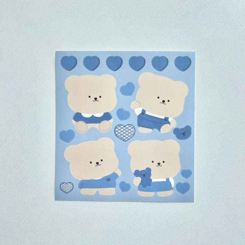 Blue Bear Removable Sticker