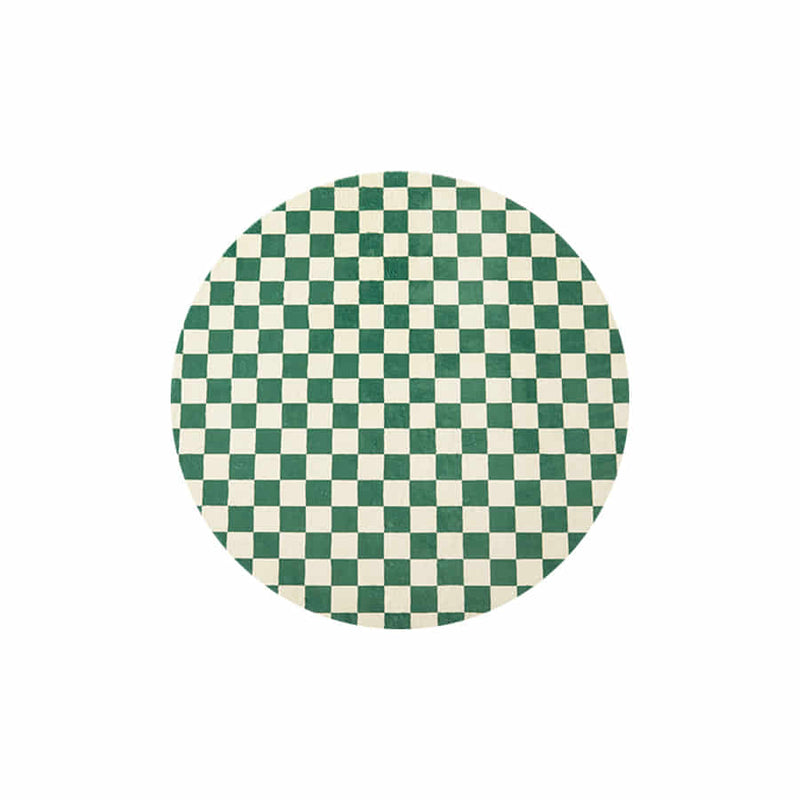 VividRound Checkerboard インテリア 円形ラグ