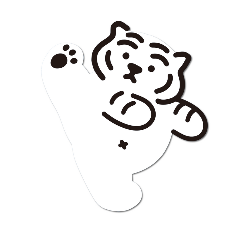 A-byo tiger big removable sticker