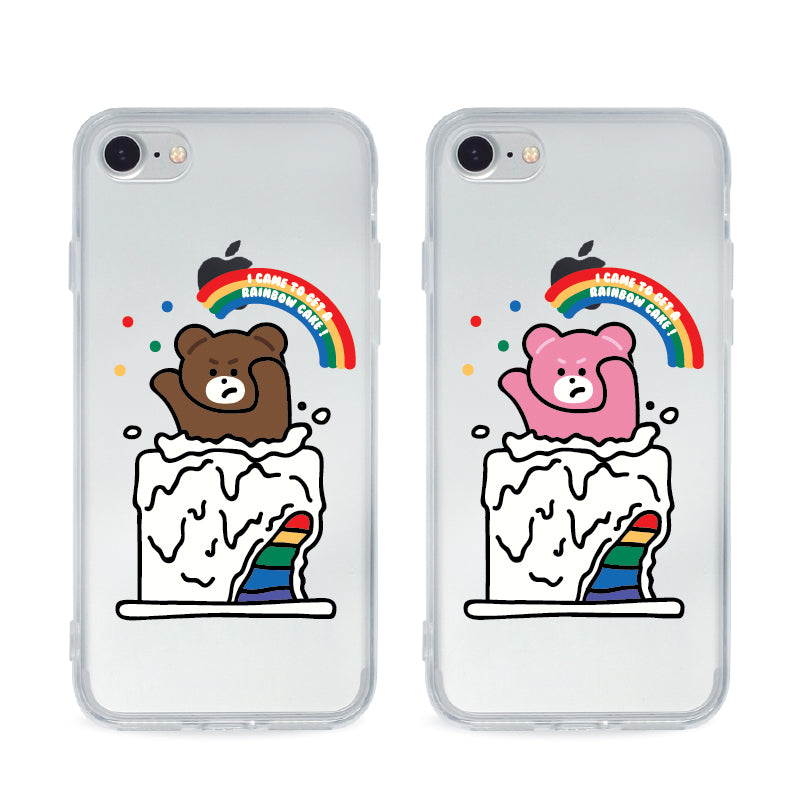 Rainbow cake smartphone case