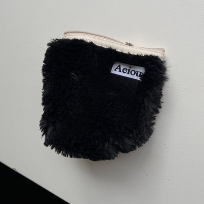 Aeiou Basic Pouch (M Size) Dark Night Fur