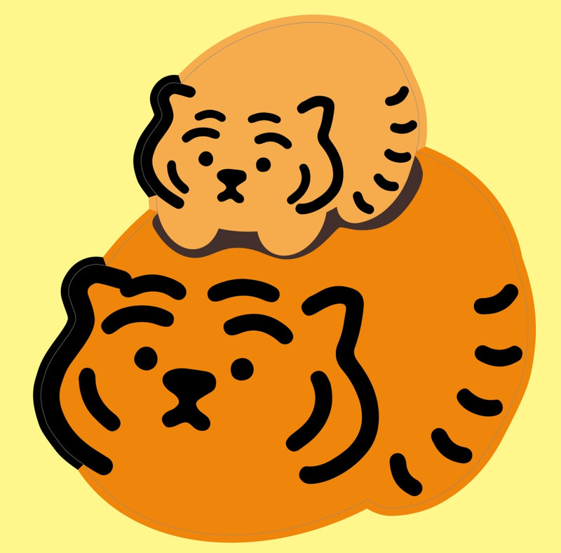 [12PM] Bread double Tiger Big Removable Sticker