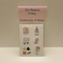 Girl Bakery sticker/Friday 2 sheets set
