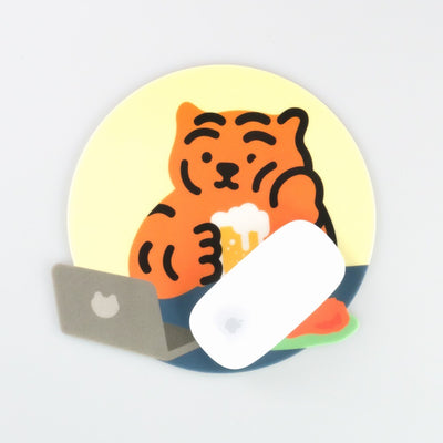 Chicken &amp; Beer Tiger PVC Mouse Pad