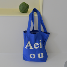Aeiou Logo Bag (100% Cotton) Summer Blue