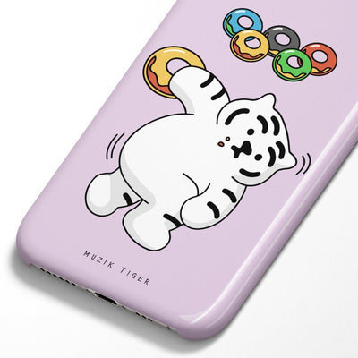 Donut frisbee Tiger 4 types iPhone case