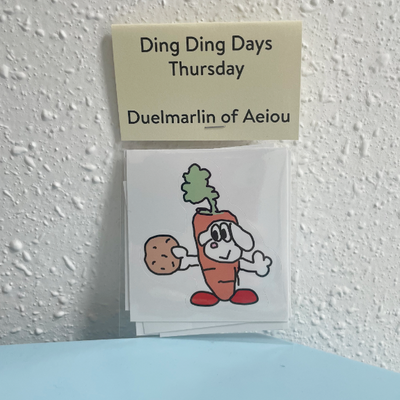 Ding Ding Days Sticker/Thursday Set of 6