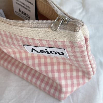 Basic Pouch (L Size) Cherry Blossom Check