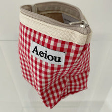Basic Pouch (M size) Red Ginghamcheck 