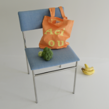 Aeiou Logo Bag (100% Cotton) Papaya