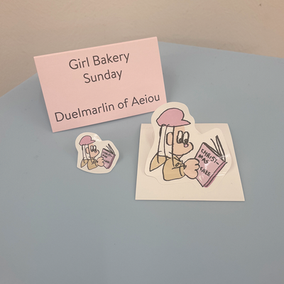 Girl Bakery sticker/Sunday 6 sheets set