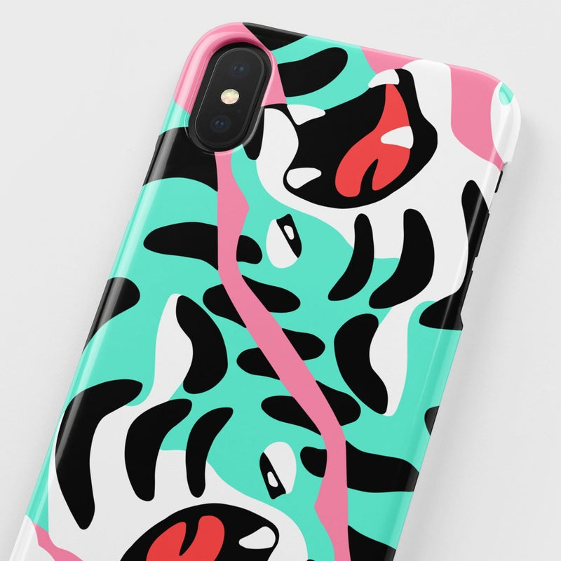 Mint Tiger Roar iPhone Case