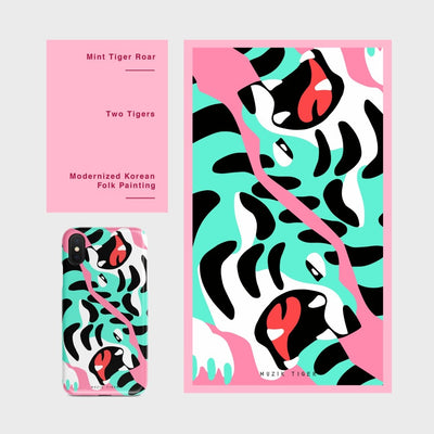 Mint Tiger Roar iPhone Case