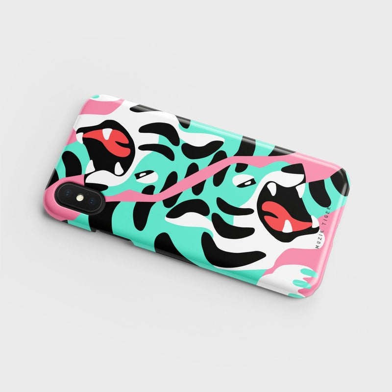 Mint Tiger Roar iPhone Case