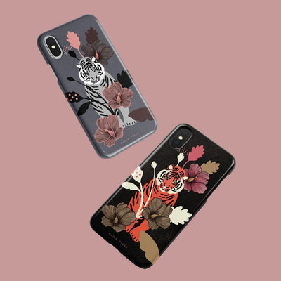 Flower tiger iPhone case