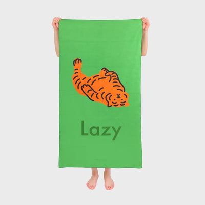 Lazy tiger ビーチタオル