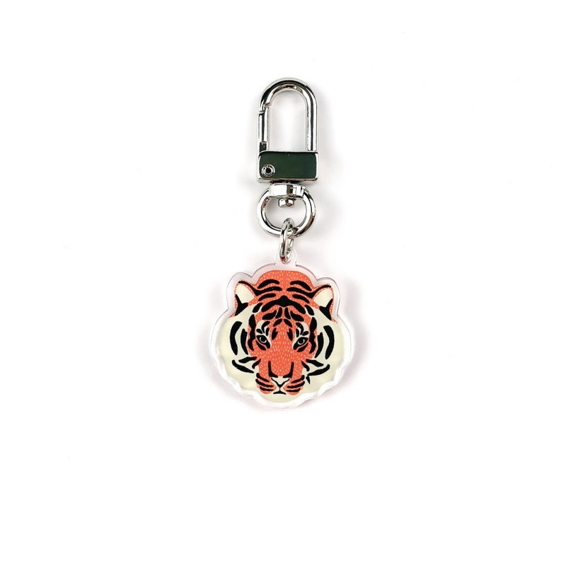 flower tiger key ring 