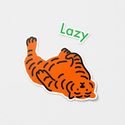 Lazy tiger removable sticker
