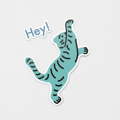 Hey tiger removable sticker