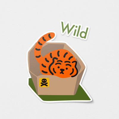 Wild tiger removable sticker