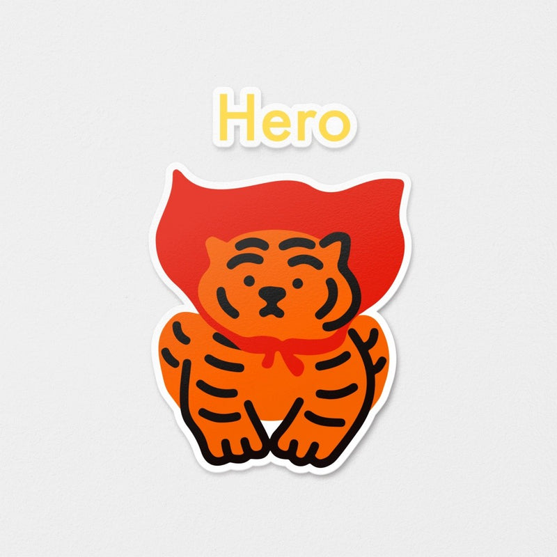 Hero tiger removable sticker