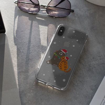 X-mas bear & tiger  iPhoneケース