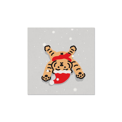 Snow Santa Tiger card